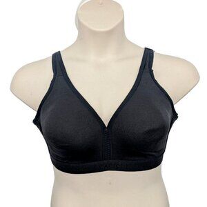 Cacique Lane Bryant Womens Bra Cotton Lightly Lined No Wire Size 40DDD Black